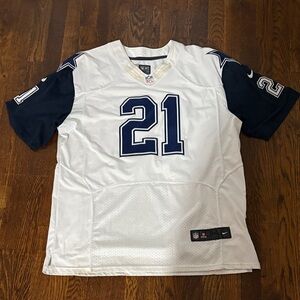 Ezekiel Elliott #21 Dallas Cowboys Nike Men's White and Navy Jersey